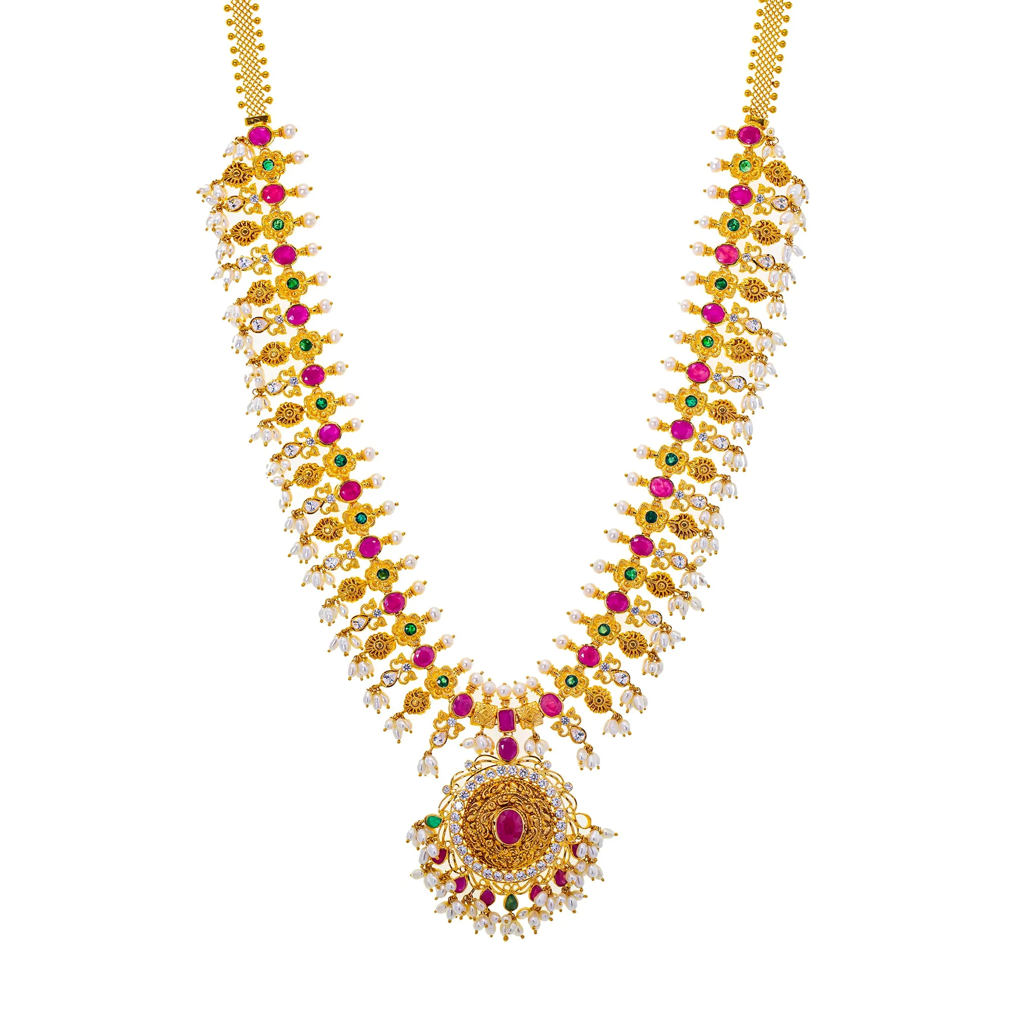 22K Yellow Gold Guddapuslu Necklace (111.6gm)