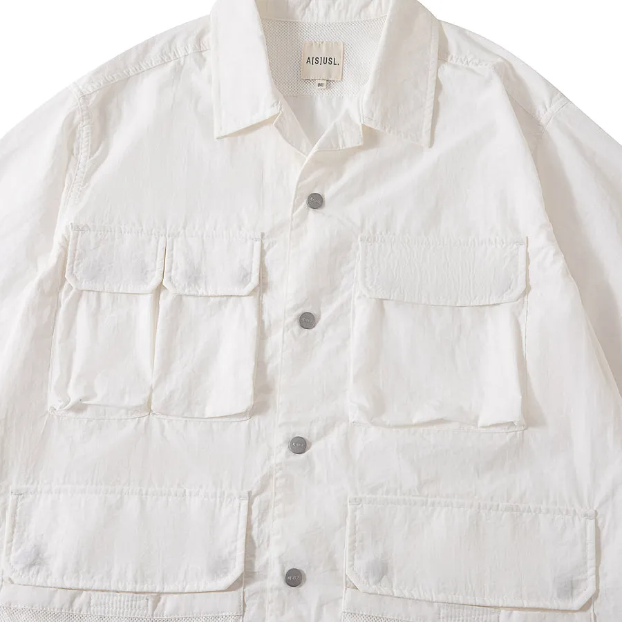 A[S]USL NYLON EXPLORER SHIRT-WHITE