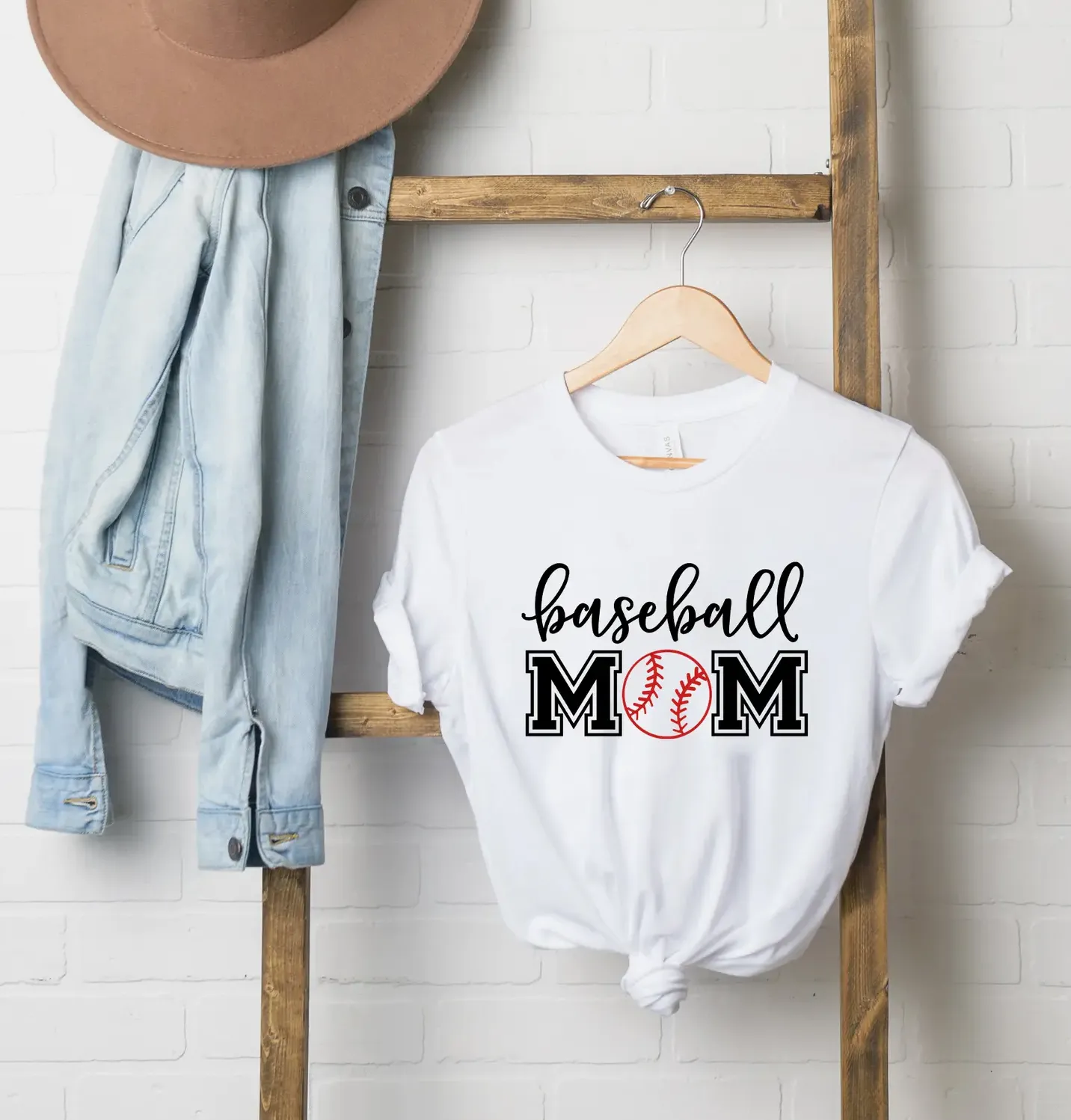 Baseball Mom With Ball  Graphic Tee | FINAL SALE