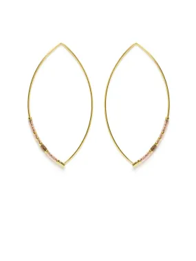 Beaded Marquis Hoop Earrings by Amano Studio