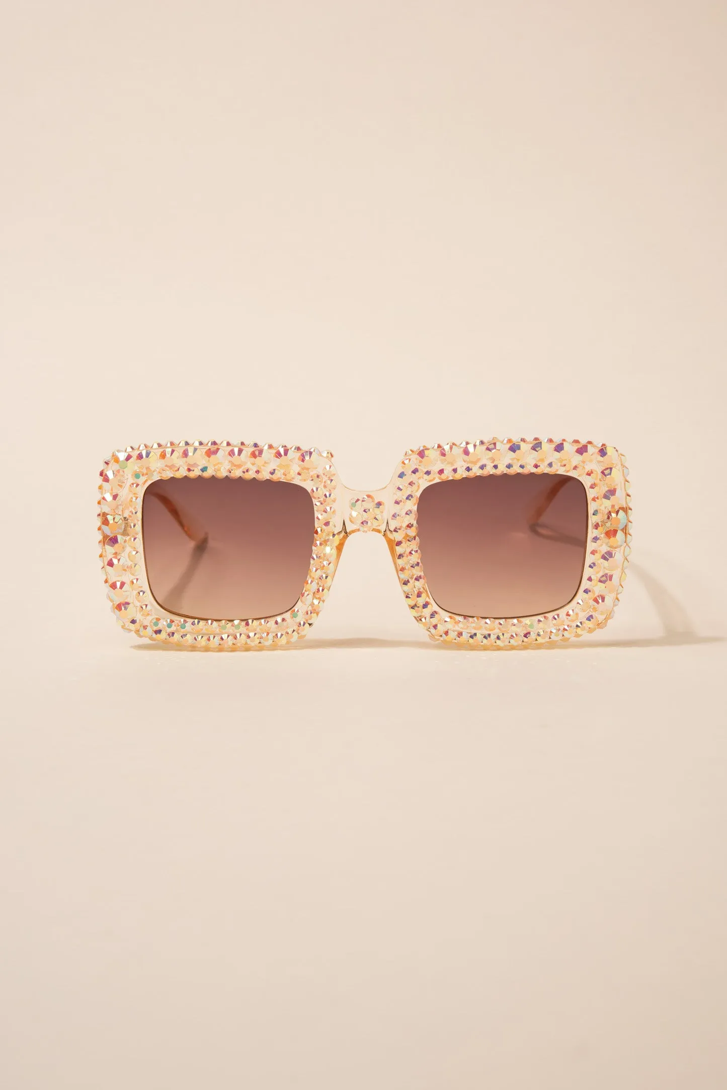 Beverly Retro Square Rhinestone Sunglasses