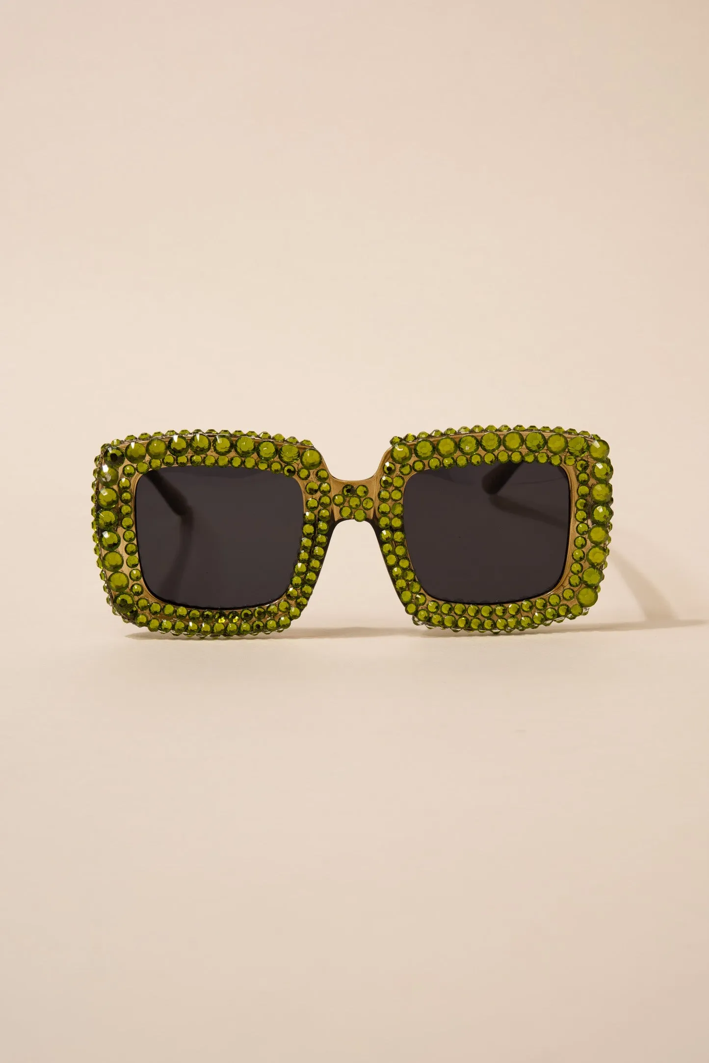 Beverly Retro Square Rhinestone Sunglasses