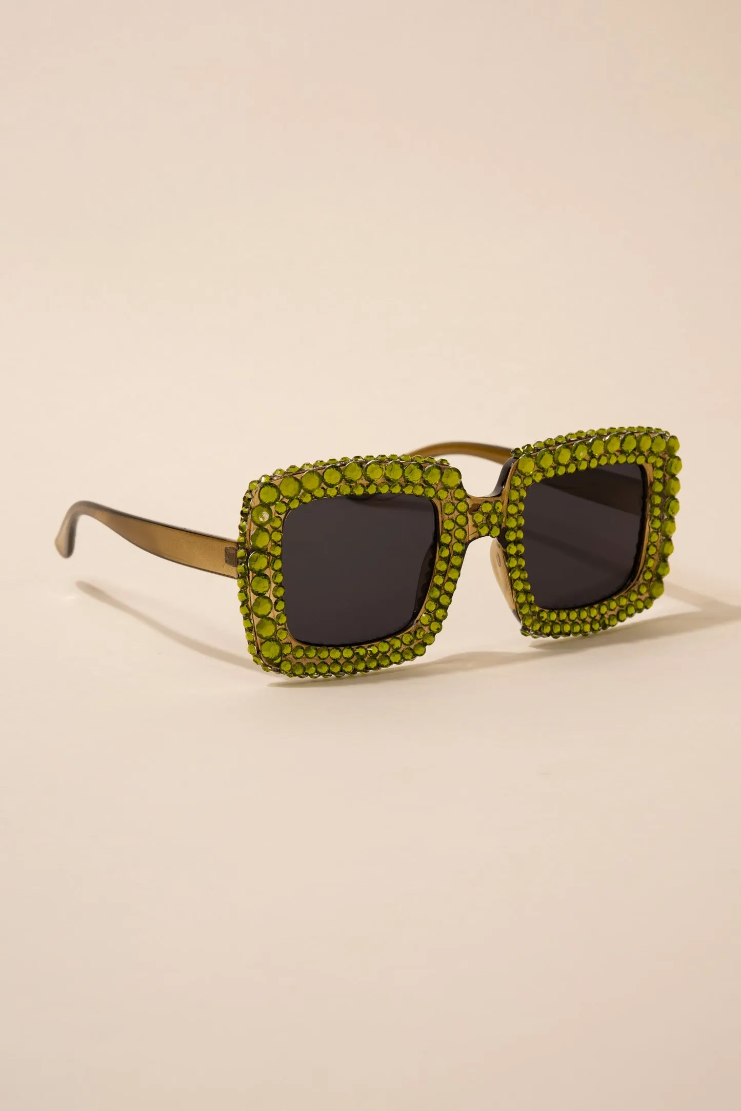 Beverly Retro Square Rhinestone Sunglasses