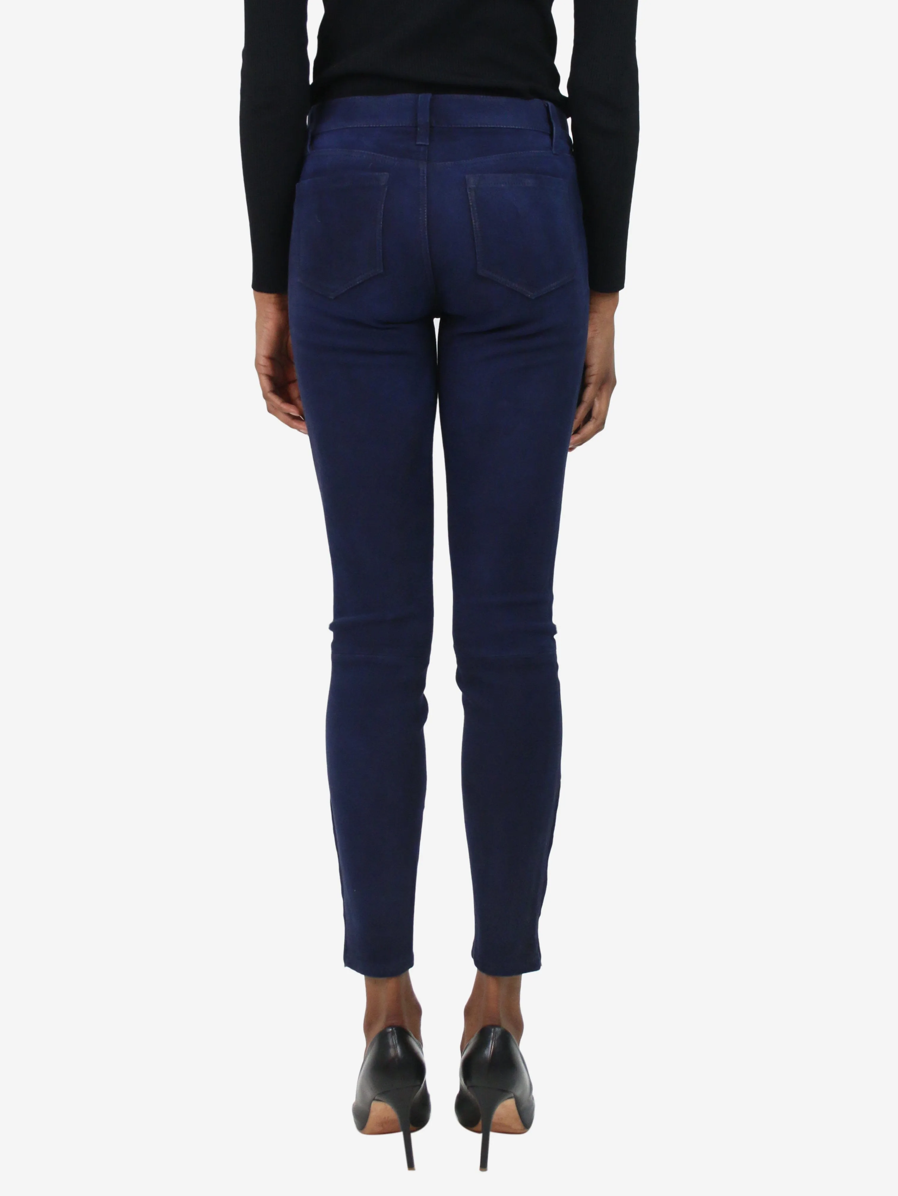 Blue suede trousers - size W26