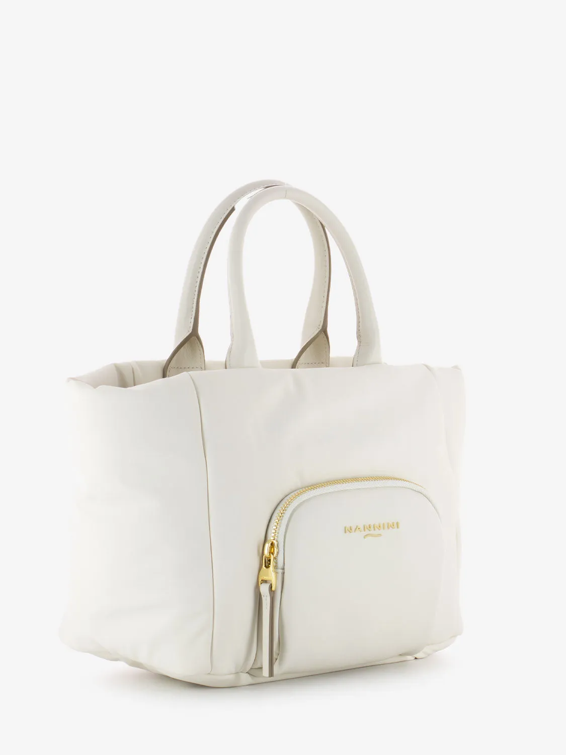 Borsa a mano Gardenia nylon off white