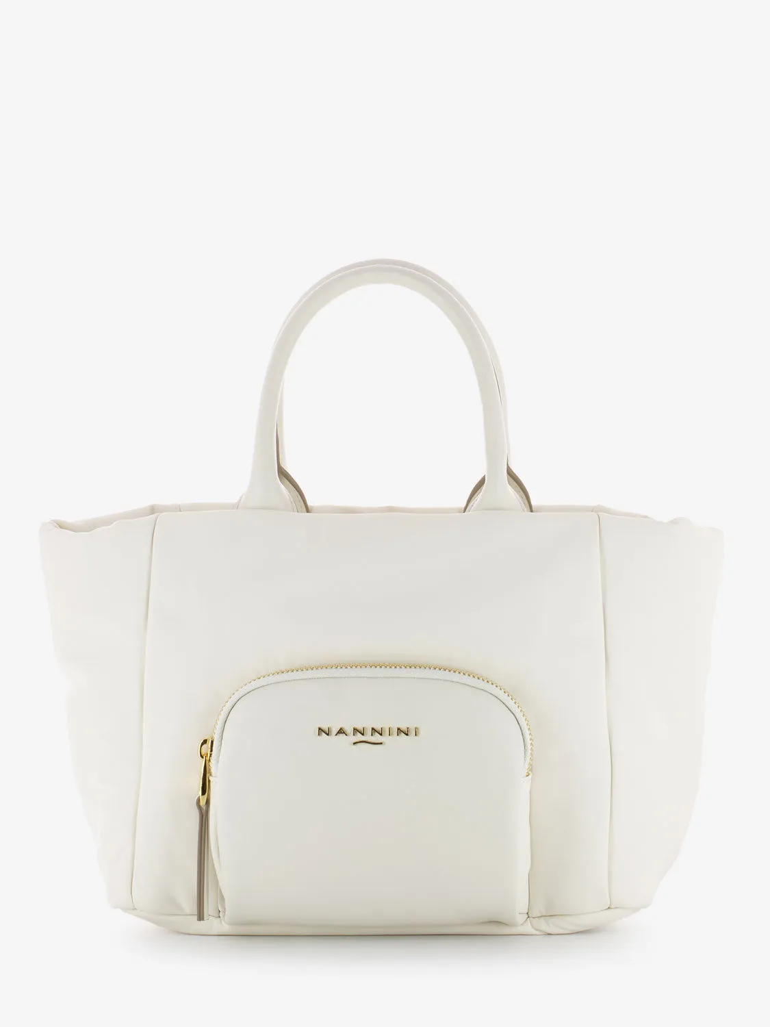 Borsa a mano Gardenia nylon off white