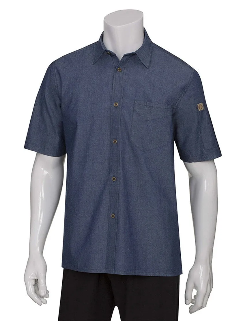 Chef Works Detroit Short Sleeve Denim Shirt