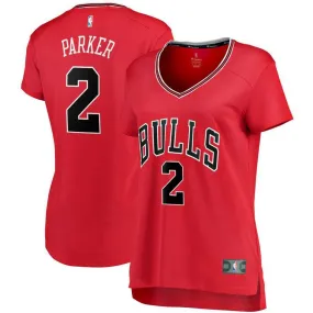 Chicago Bulls Jabari Parker Fanatics Branded Replica Fast Break Icon Jersey Womens - Red | Ireland R0668F1