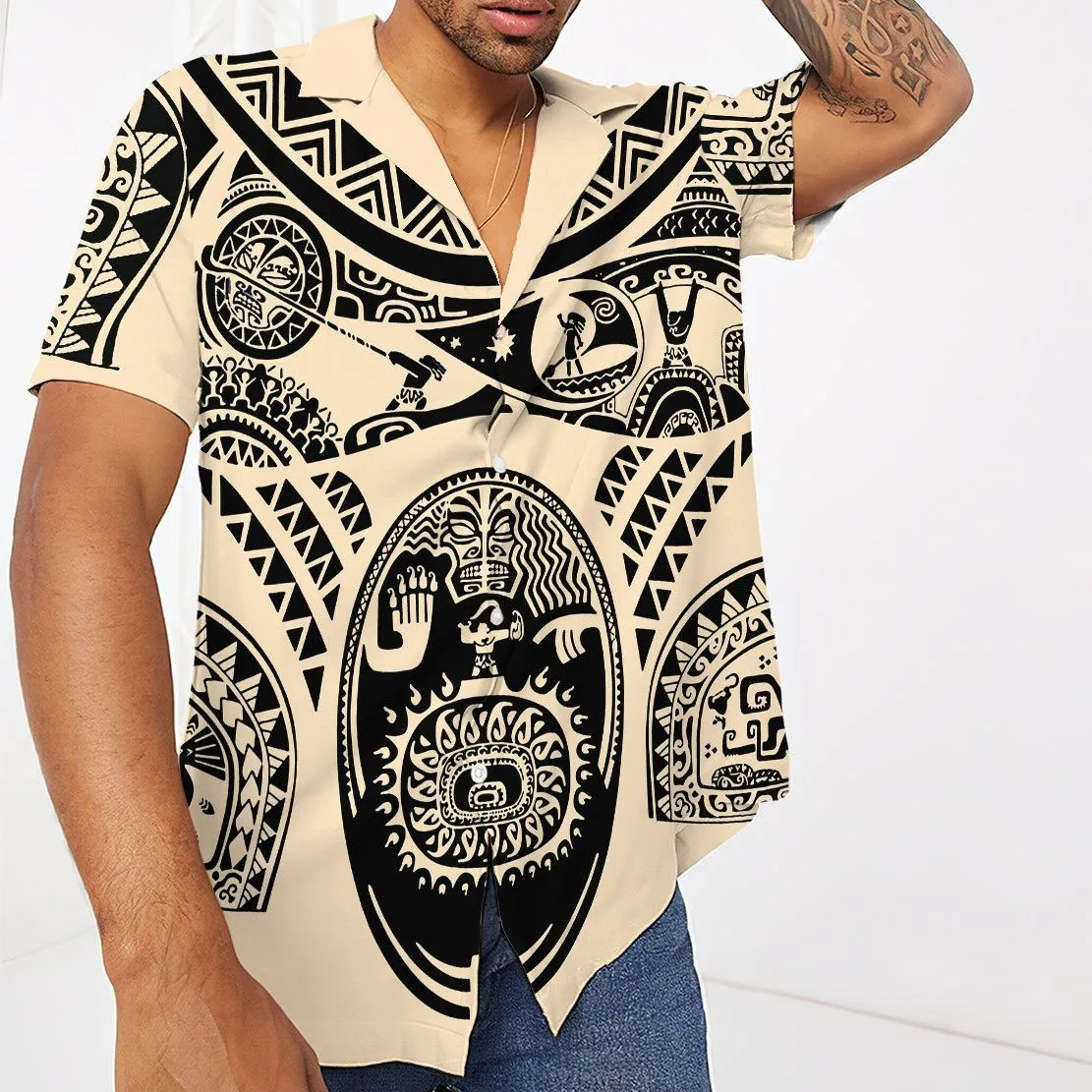 Gearhuman 3D A Demigod Of Hawaii Tatto Hawaii Shirt