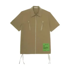 HELMUT LANG ZIP SHORT SLEEVE SHIRT