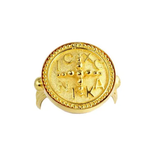 Jesus Christ Victorious Gold Ring