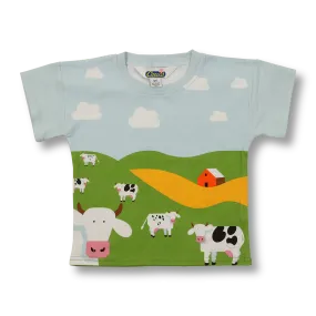 Kids 2 Piece PJ Short Set - Farm