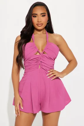 Let's Runaway Romper - Raspberry