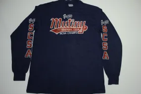 Mutiny Softball Club SCSA Champs Vintage 80's Long Sleeve Hanes Made in USA T-Shirt