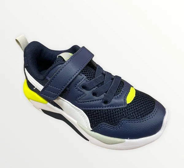 Puma boy's sneakers shoe X-Ray Lite AC PS 374395 21 blue white yellow