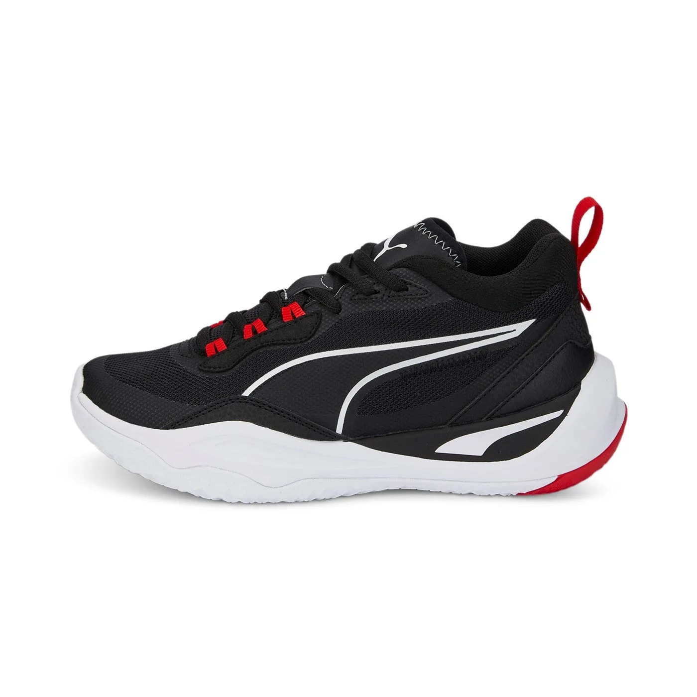 Puma Playmaker boys' basketball shoe 387353 01 black-white-red