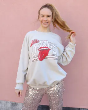 Rolling Stones Georgia Bulldogs Stoned Sand Thrifted Sweatshirt