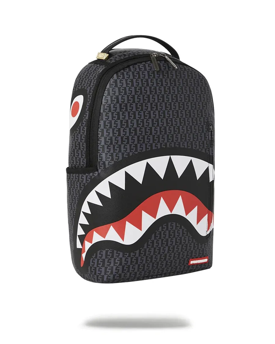 Sprayground Zaino Money Check Nero Grey DLX