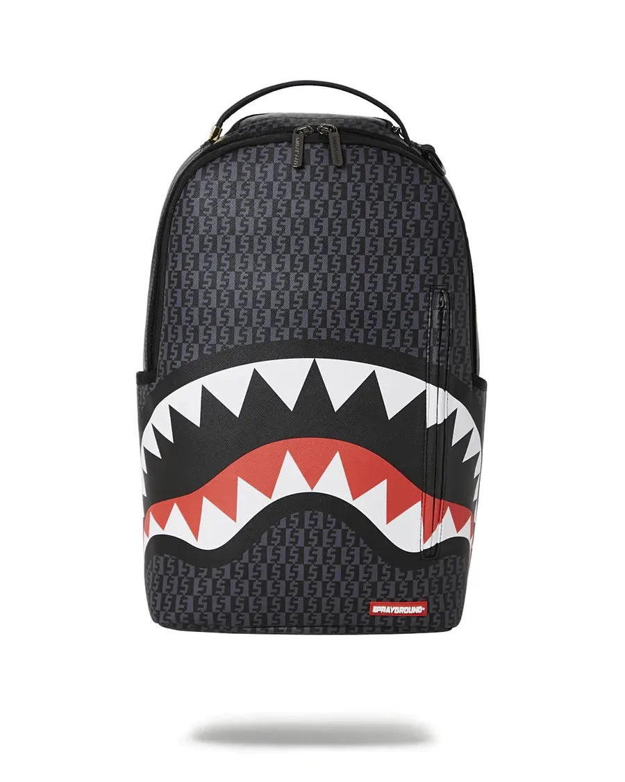 Sprayground Zaino Money Check Nero Grey DLX