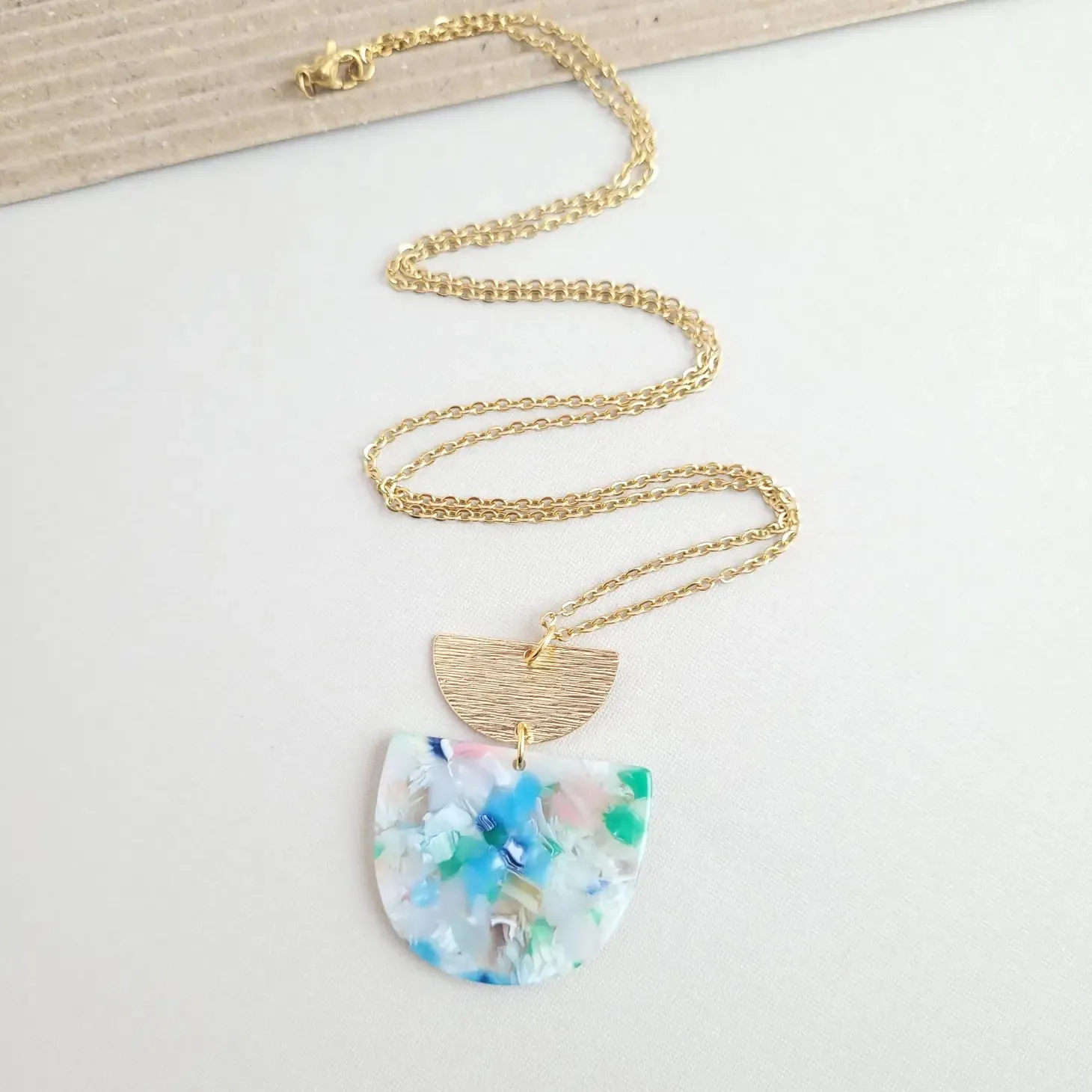 Spring Fling Gold Pendant Necklace