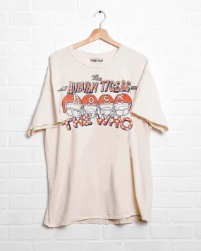 The Who Auburn Tigers Rock Off White Thrifted Tee