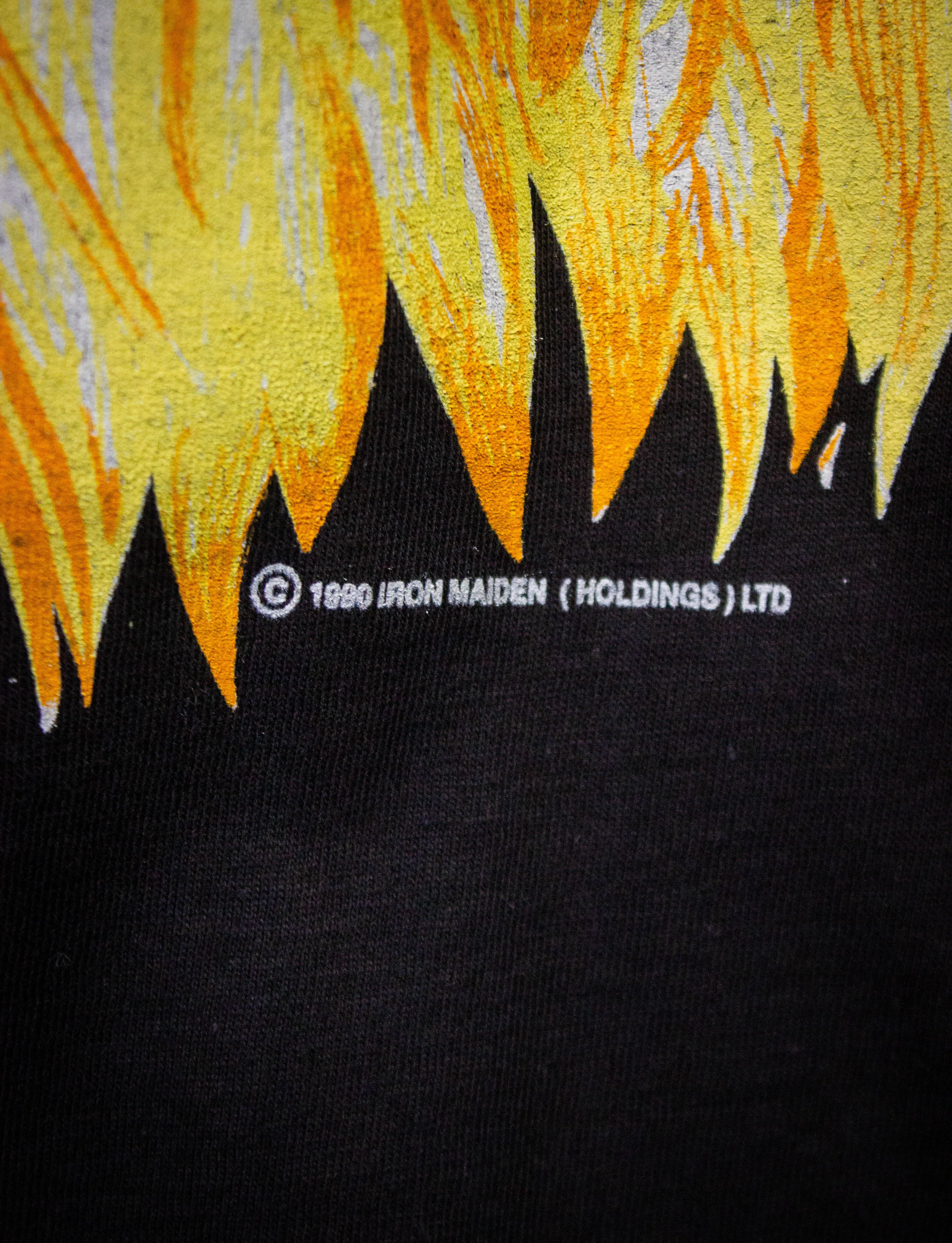 Vintage Iron Maiden Holy Smoke Concert T Shirt 1990 Black Medium