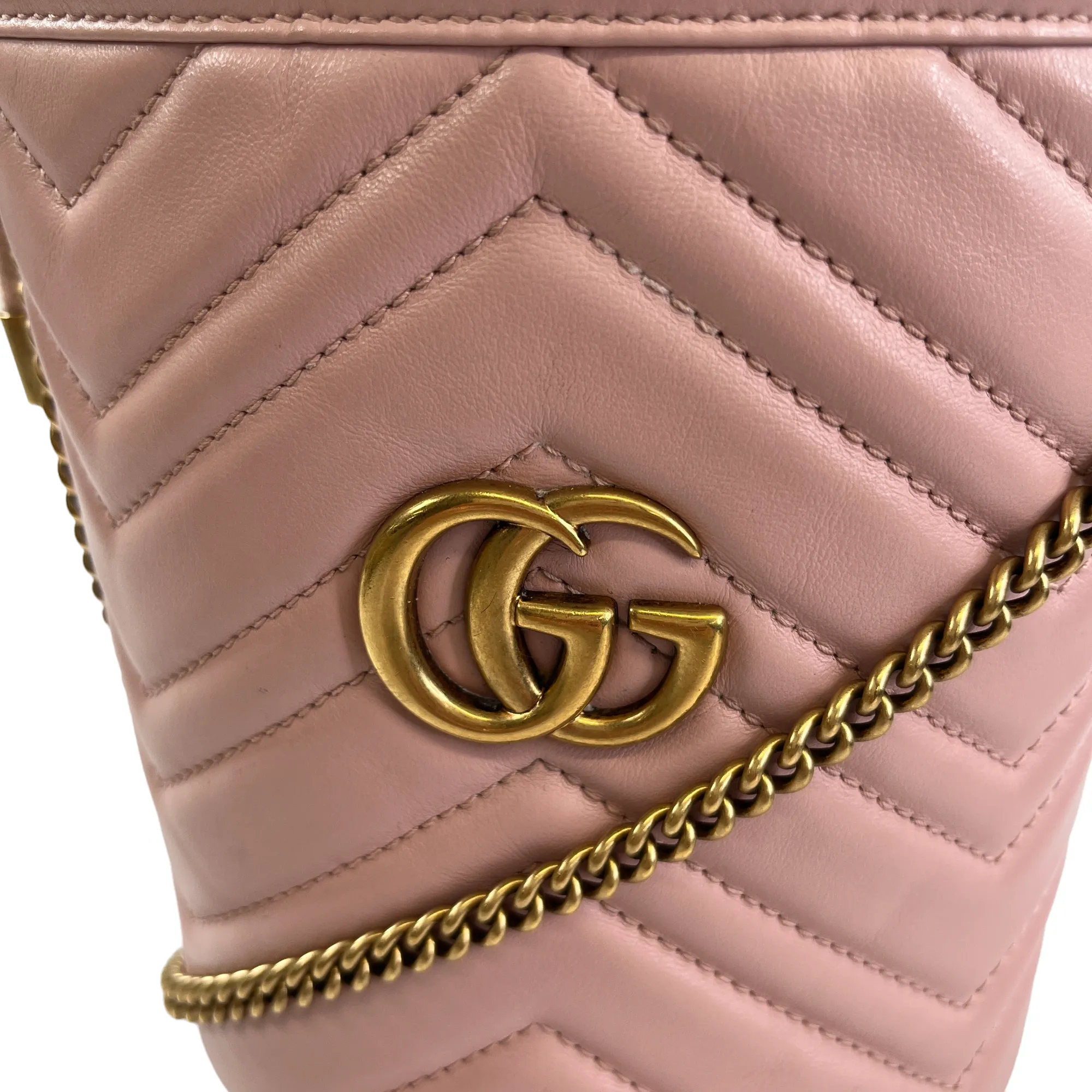 Women's Gg Marmont Bucket Bag Bag Pink